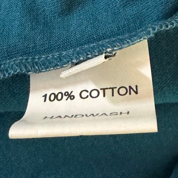 Locher's Paris Size Large Teal Embroidered I Ain't Your Effen Sweetheart Shirt - Picture 8 of 10